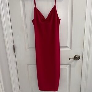 Zara Vibrant Red Midi Dress